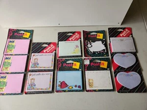 Lote de 12 almohadillas vintage Post It Note nuevas/sin usar humor de oficina flores memorandos de la era de las vacas - Imagen 1 de 15