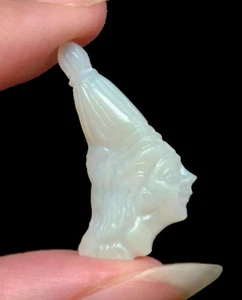 NATURAL AUSTRALIAN OPAL WOMAN w/ HAT CARVING CAMEO 4 DESIGNER JEWELRY / COLLECT - Picture 1 of 2