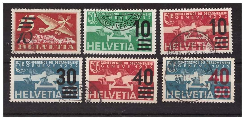 SUIZA 1935 - CORREO AÉREO SOBRESTAMPADOS SERIE USADA - Imagen 1 de 1