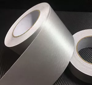 Decors Car Metal Brushed Steel Matte ALUMINUM Vinyl Tape Wrap Sticker Silver VL - Picture 1 of 9