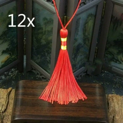 New 12X Luxury Silky Tassels Craft Trim Fabric Sewing Adornment Clothing Keyring - Image 1 of 4