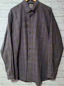 Camisa Cinch Abotonada Para Hombre Talla XL Gris Amarillo Ventana Cuadros Mangas Largas - Imagen 1 de 4