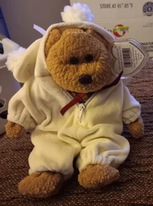 TY BEANIE BABY CURLY DER BÄR NICHT MEHR PRODUZIERT 1993 SELTEN *FEHLER* ETIKETT ORIGINAL KOSTÜM - Bild 1 von 5
