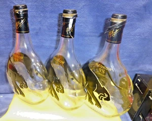 3 MEUKOW VS COGNAC BLACK PANTHER-750 ML Empty Bottle Cork Stopper - Picture 1 of 8