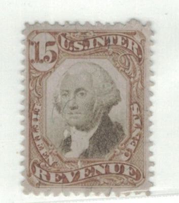 Sc# R139 Fifteen Ct Orange & Black Revenue Used - Image 1 of 2