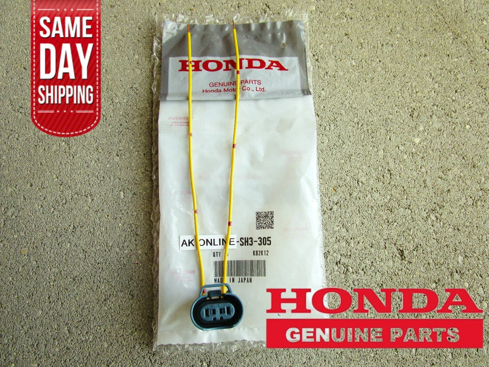 FITS: 92 - 96 HONDA PRELUDE FRONT HEADLIGHT HIGH-BEAM PIGTAIL CONNECTOR OEM NEW - Imagem 1 de 4
