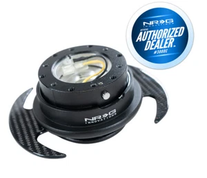 NRG BALL LOCK QUICK RELEASE GEN 3.0 BLACK BODY CARBON FIBER PADDLE SRK-650CF - Picture 1 of 1