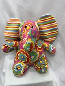 Melissa & Doug Plush 16” Tall Multicolored Flower Print Elephant