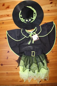POTTERY BARN KIDS HALLOWEEN WITCH COSTUME TUTU SKIRT, HAT, CAPE 2-3T NWT NEW - Picture 1 of 2