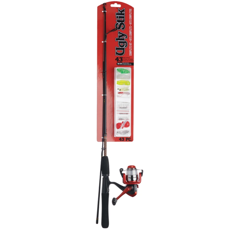 Ugly Stik 完整 5 英尺 - 0 英寸旋转卷轴和钓鱼竿套件 UGLYMULTISPCOMPKIT — 第 1/1 张图片