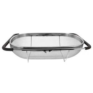 Over the Sink Colander Strainer Basket Stainless Steel, For Kitchen Sink with... - Picture 1 of 9