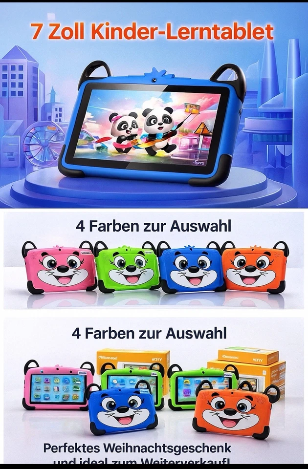 100x Kinder Tablet Wintouch K717 7” WiFi Android 7.0 NEU Mix  - Bild 1 von 4