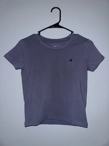 Converse Cropped T-Shirt Slim Fit Purple Size Small Women's NWT! - Picture 1 of 4