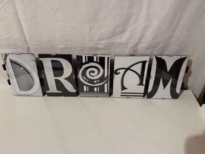 DREAM Fotografía Enmarcada Palabra Letra Arte Alfabeto Decoración del Hogar Oficina Regalo Foto 1 de 4