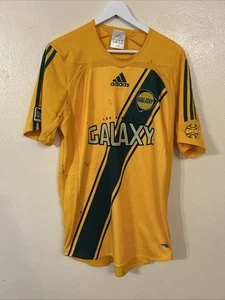 Kit Maglia Los Angeles Galaxy Adidas Giallo Y2K 2006-07 Manica Corta Uomo Small - Foto 1 di 17