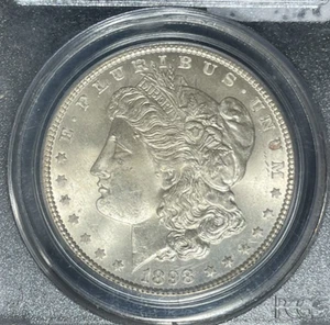 Dólar de plata Morgan 1898 ~ PCGS MS 66 ~HERMOSA MONEDA ~ REF#5207 - Imagen 1 de 4