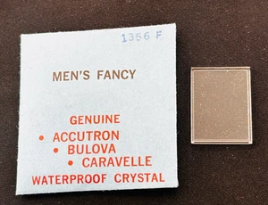 Original Bulova Accutron Teil # 1356 F Uhr Kristall - Bild 1 von 1