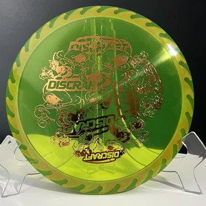 Discraft Z Sparkle FuZed Buzzz Saw Mini Bee Bar Stamp Lime Green/Light Purple - Picture 1 of 6