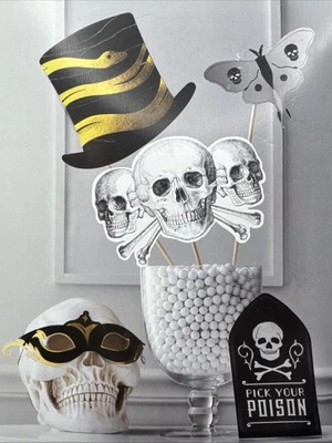 Martha Stewart Artesanía Halloween Fiesta Suministro Decoración Foto Accesorios Máscaras Selfie Foto 1 de 4
