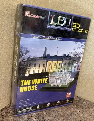 CubicFun The White House 3D Puzzle LED 56 Pieces New Sealed Boxed NIB Gift - Image 1 of 4