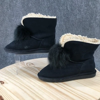 Bearpaw Bota Mujer 11 Negro Libby Estilo Piel de Oveja Gamuza Invierno Forrada 2283W Foto 1 de 4