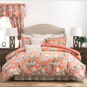 Cara Coral 4 Piece Comforter Set - Picture 1 of 5