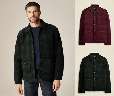 SALE! Men's Jcrew Wool-blend sherpa fleece coverall jacket - 100% AUTHENTIC, New - Image 1 of 4