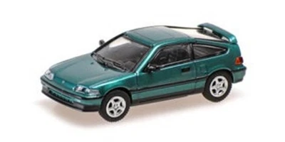 Minichamps 870161020 1/87 HONDA CR-X MK2 1987 VERDE METALLICO Modello Auto - Immagine 1 di 4