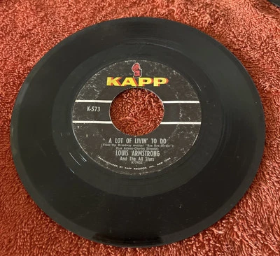 LOUIS ARMSTRONG 45 RPM Record 1964 - Hello Dolly / A Lot of Livin' To Do - Image 1 of 2