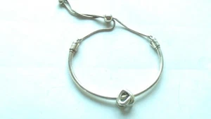 SILVERTONE BRACELET , PANDORA, 925 ALE ON CHARM ,A BIT OF WEAR, NEEDS A CLEAN - Picture 1 of 2