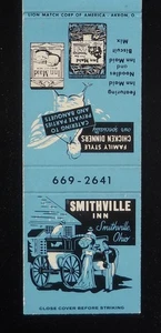 1960er Smithville Inn Since 1929 Reining Chicken Dinners Inn Maid Smithville OH - Bild 1 von 2
