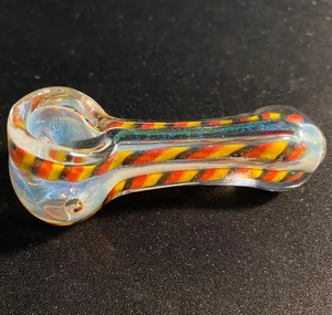 Small Hand-Blown Glass Pipe - Picture 1 of 6