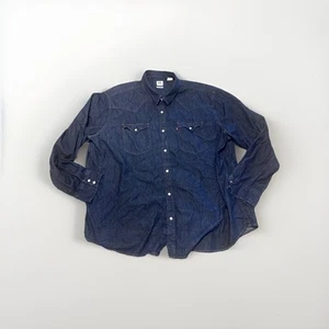Levi's Classic Western Dark Wash Blau Langarm Knopf Jeanshemd Gr. 3XL - Bild 1 von 3
