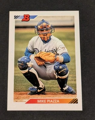 Bowman Mike Piazza 1992 novato radiocontrol #461 Dodgers Prospects conjunto icónico ~ XX727-1 Foto 1 de 3