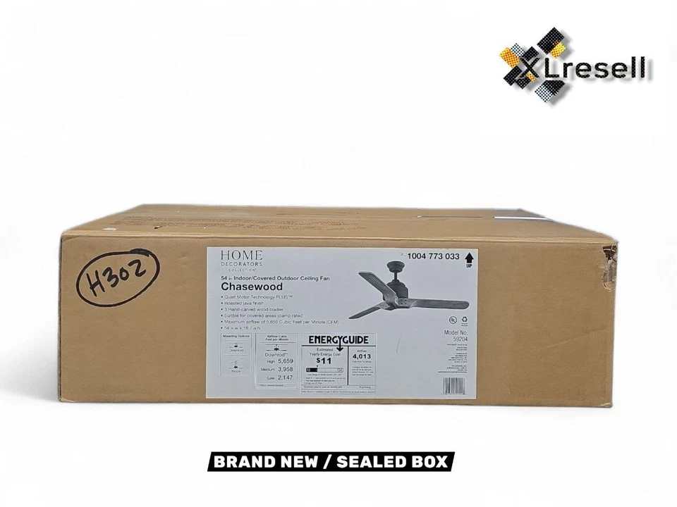 Home Decorators Collection Chasewood 54" Indoor/Outdoor Roasted Java Ceiling Fan - Image 1 of 4