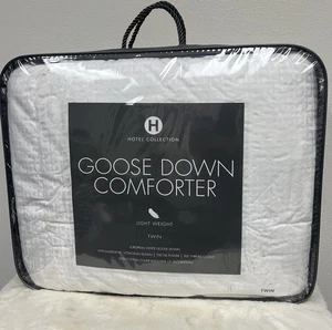 Hotel Collection European White Goose Down Light Weight Twin Comforter NEW - Picture 1 of 5