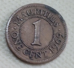 1969 Mauritius One Cent Coin - Picture 1 of 2