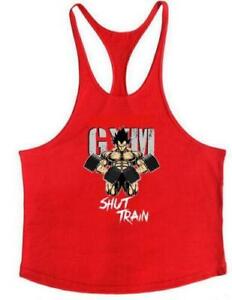 Men Bodybuilding Tank Top Muscle T-Shirt Gym Fitness Stringer Superman Shirts