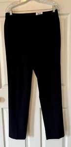 Pantalones de vestir para mujer Alfani azul marino pierna recta cómoda cintura 6 largos nuevos con etiquetas $50 - Imagen 1 de 6