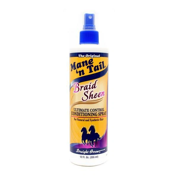 MANE N TAIL BRAID SHEEN CONTROL SPRAY FOR NATURAL & SYNTHETIC HAIR 12OZ - Image 1 of 1