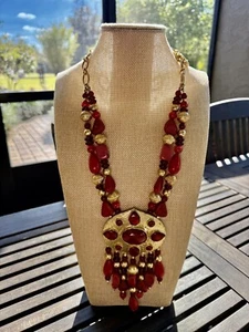 35th Anniversary Chicos Merlot Pendant Necklace - Picture 1 of 4