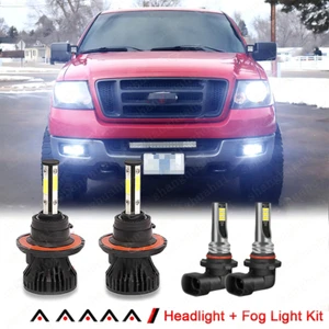 4X 4-side LED Headlight + Fog Light Bulbs For Ford F-150 2005-2007 6000K Combo - Bild 1 von 12