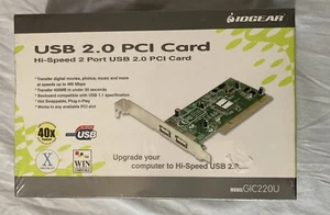 iogear gic22ou USB 2.0 PCI Card Hi Speed Brand New - Picture 1 of 3