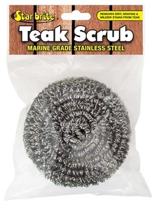 Star Brite Stainless Steel Teak Scrubber Marine Grade Durability 1 Count - Picture 1 of 5