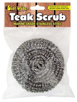 Star Brite Stainless Steel Teak Scrubber Marine Grade Durability 1 Count - Image 1 of 4