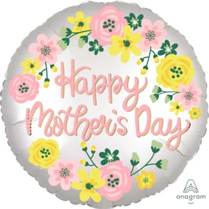 Happy Mother's Day Floral Satin infused Foil Balloon - Picture 1 of 1
