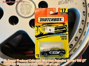 SUPER FAST MATCHBOX PURPLE #21 FERRARI 456 GT 1:64 DIECAST CAR FRM 1996 NOS - Picture 1 of 5