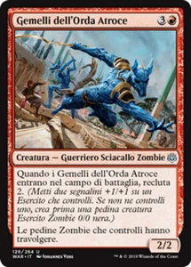 MTG 4x DREADHORDE TWINS EXC - GEMELLI DELL'ORDA ATROCE - WAR - MAGIC - Picture 1 of 1