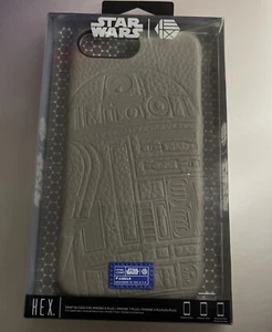 HEX Star Wars R2-D2 Snap-in Case for iPhone 8/7/6/6s ~ Grey Leather ~ HX2536 - Picture 1 of 2