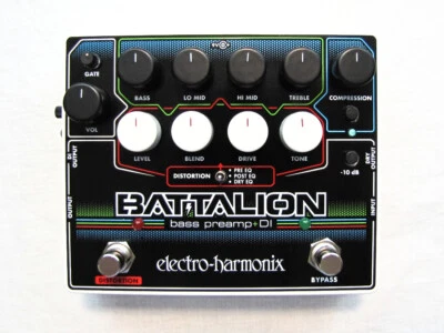 Usado Electro-Harmonix EHX Battalion Preamplificador de Bajo Pedal DI con Fuente de Alimentación Foto 1 de 3